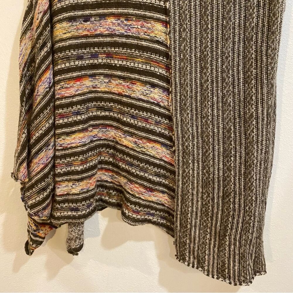 Free People Brown Multi Wool Alpaca Knit Poncho Sz S - Picture 6 of 12